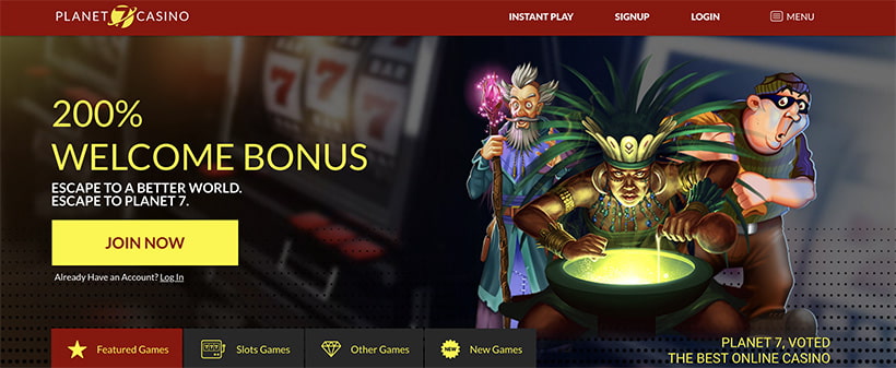 planet 7 casino page principale