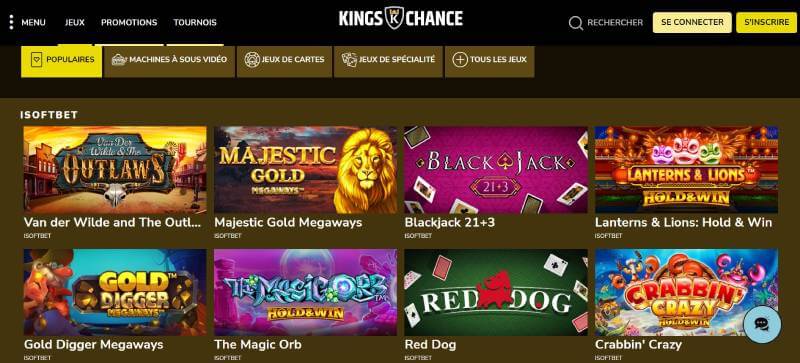 Kings Chance Casino Games