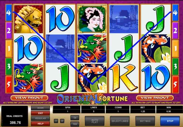 Oriental Fortune slot Screenshot 3