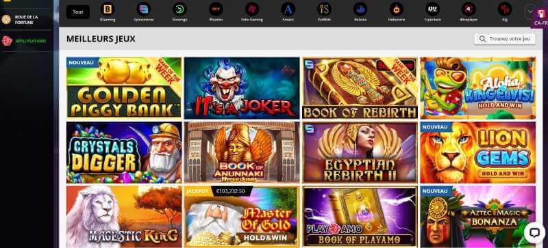 PlayAmo Casino Games