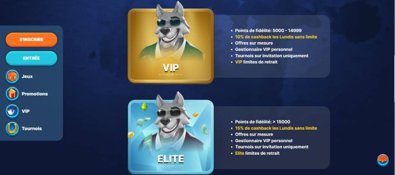 Slot Wolf Casino VIP