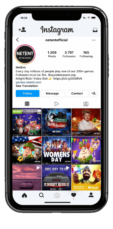 best casino profiles on Instagram